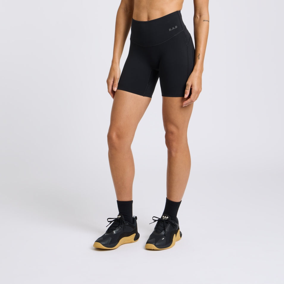 SUPEKNIT™ HIGH-RISE TRAINING SHORT 6” BLACK at R.A.D® - Performance Shorts . 6INCHSHORTS_BLACK_0125-3SHBLA_1 — View 1