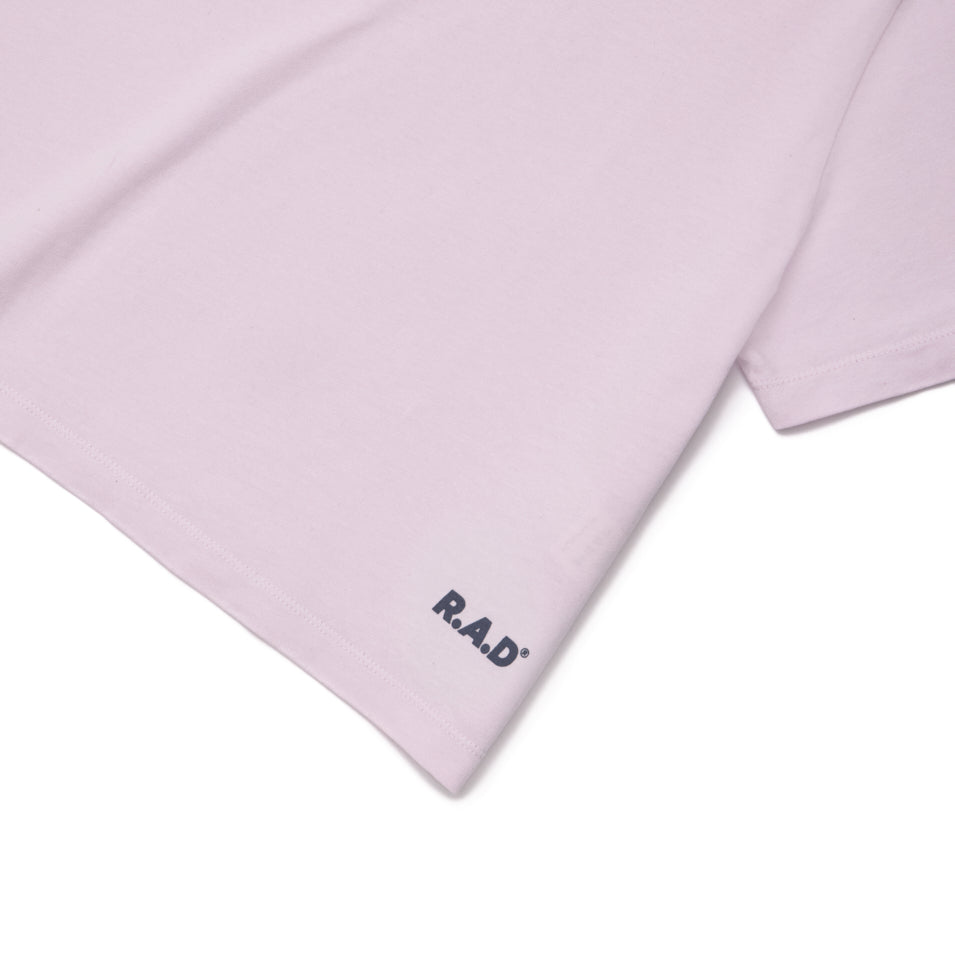 LOGO CROP TEE LAVENDER FOG at R.A.D® - Performance Crop Tee . CROPPRINTED_CROPTEE_LAVFOG_2
