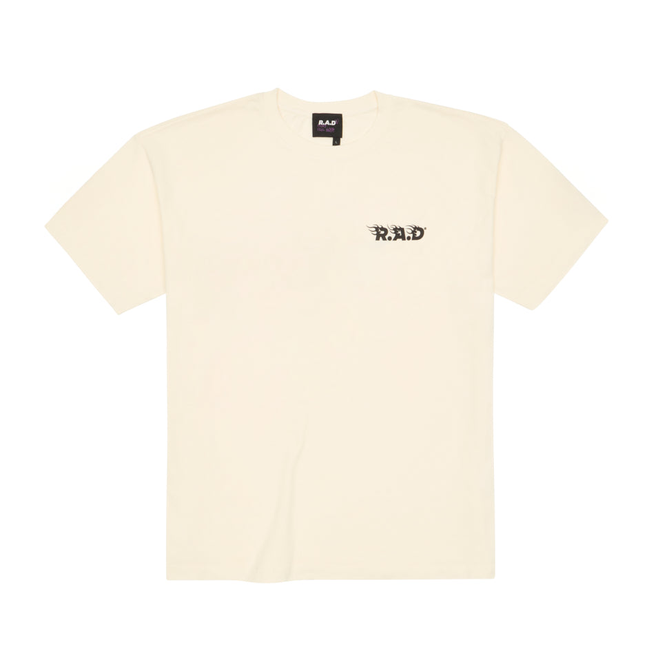 HEAVY™ FLAME TEE OFF WHITE at R.A.D® - Performance Tees . FLAMES_TOFU_A