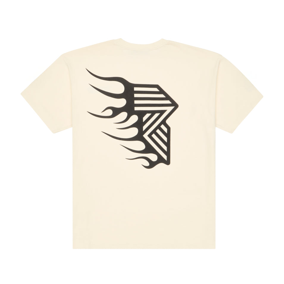 HEAVY™ FLAME TEE OFF WHITE at R.A.D® - Performance Tees . FLAMES_TOFU_B