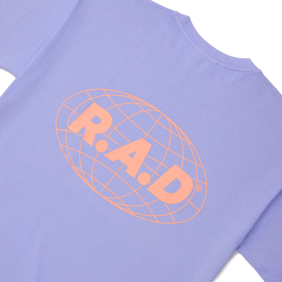 HEAVY™ GLOBE TEE BABY LAV at R.A.D® - Performance Tees . GLOBE_STANDARDSSTEE_BABYLAV_4
