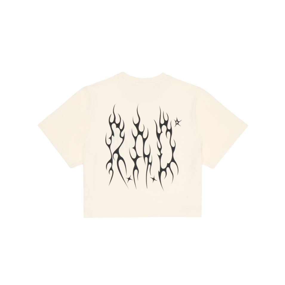 METAL CROP TEE OFF WHITE at R.A.D® - Performance Crop Tee . METALCROP_TOFU_2