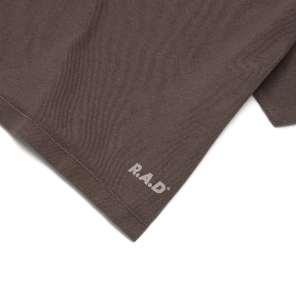 Brown fabric with logo.