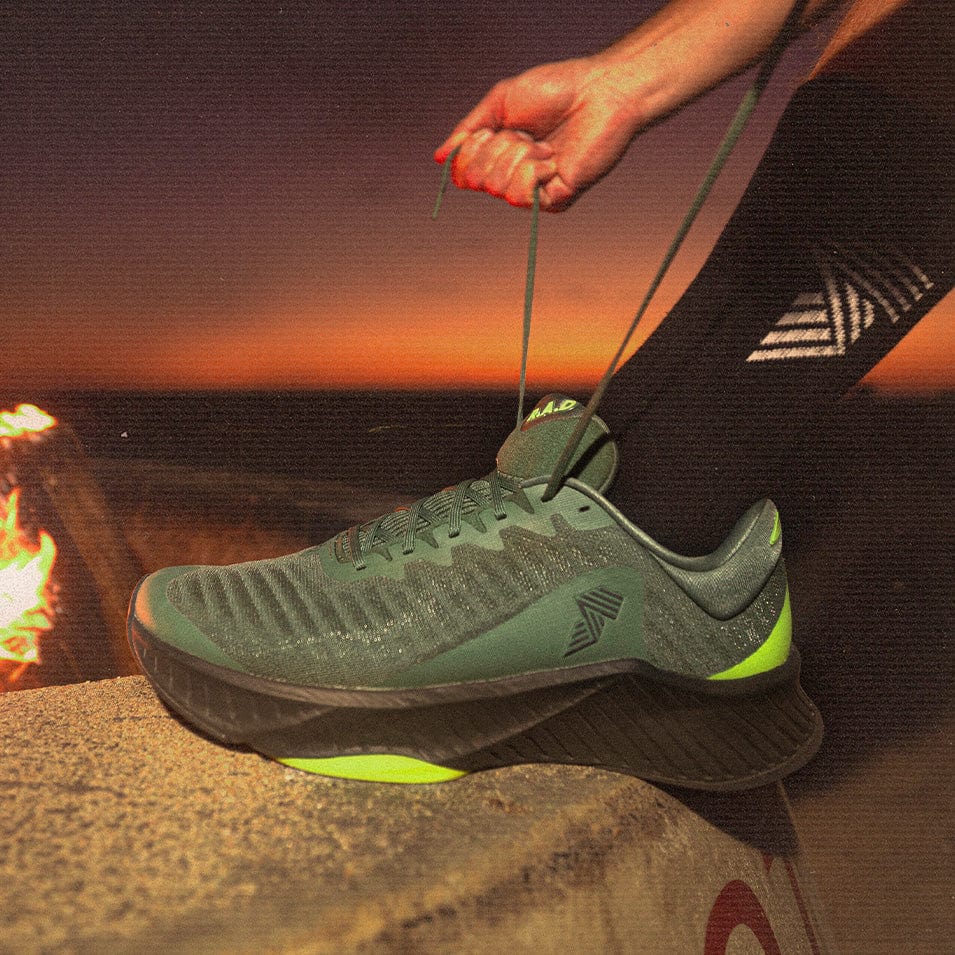 Green running shoe from R.A.D R-1 GREEN FLASH collection suitable for athletic activities