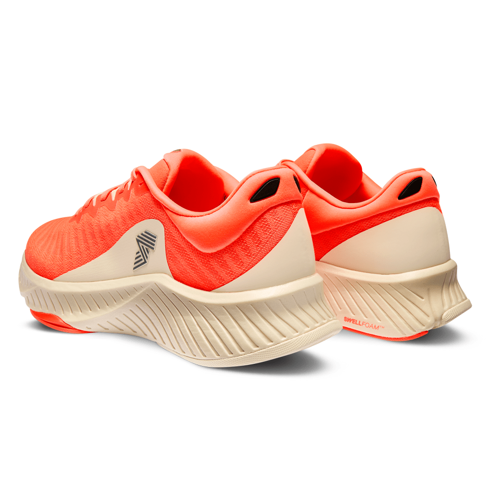 Pair of R.A.D R-1 SWEET ORANGE running shoes in vibrant orange color