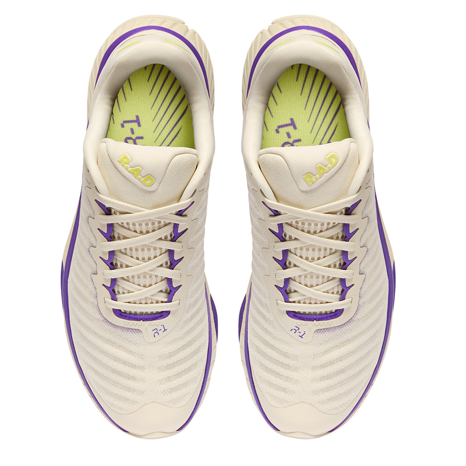 R.A.D® R-1 ANTIQUE WHITE/PURPLE at R.A.D® - Performance Footwear . 0225-R1AWH_06RADANTIQUEWHITERUNNERTOP_5_V2_1