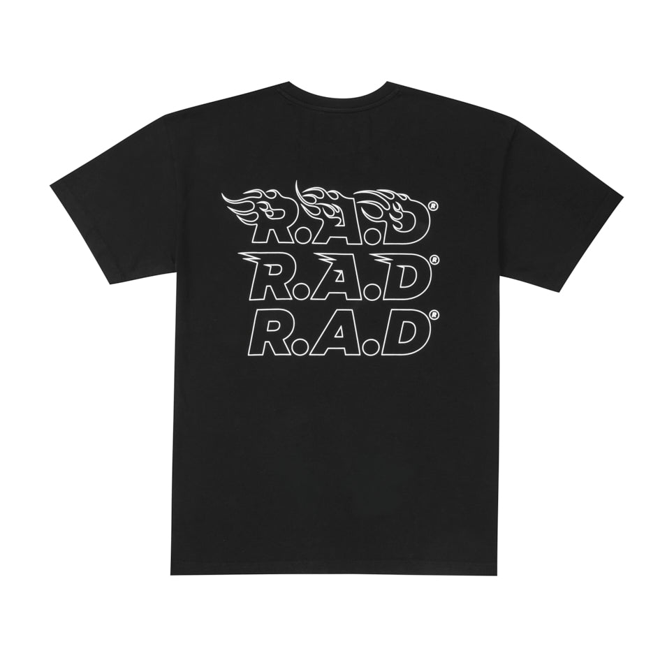 HEAVY™ 3XR.A.D® TEE BLACK at R.A.D® - Performance Tees . 0326-HS3XRBL_R.A.DHEAVY_SSTee3XR.A.DBLACK_B — View 1