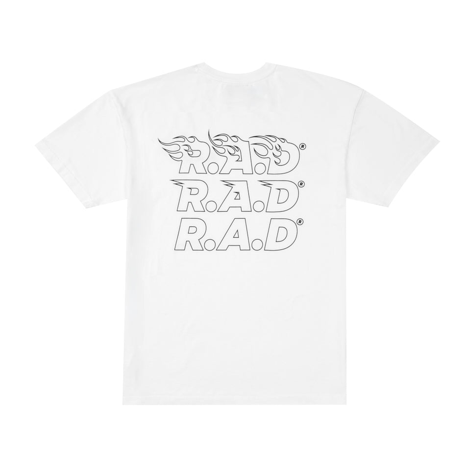 HEAVY™ 3XR.A.D® TEE WHITE at R.A.D® - Performance Tees . 0326-HS3XRBW_R.A.DHEAVY_SSTee3XR.A.DBRILLIANTWHITE_B — View 1