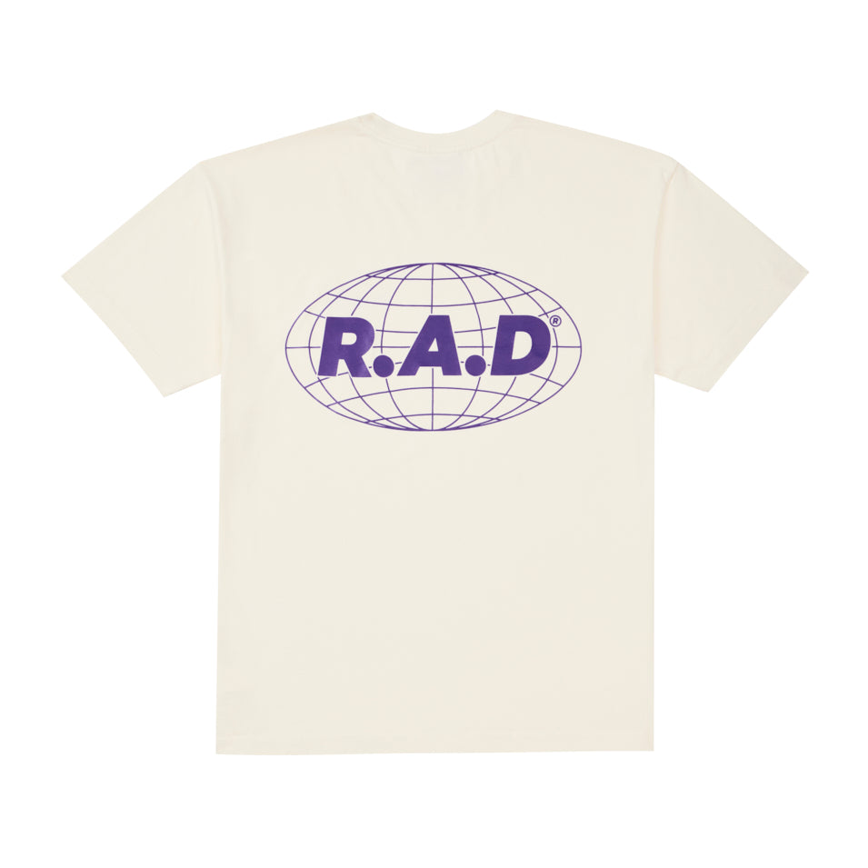HEAVY™ GLOBE TEE OFF WHITE/PURPLE — View 2