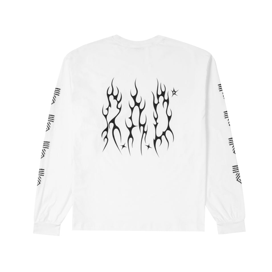 LONG SLEEVE METAL TEE WHITE — View 2