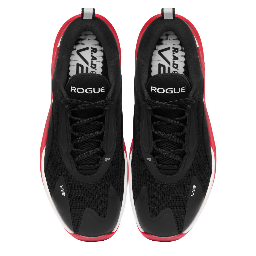 ROGUE X R.A.D® ONE V2 BLACK RED at R.A.D® - Performance Footwear . 0426_OV2_05_HYPE-ROGUE_TOP