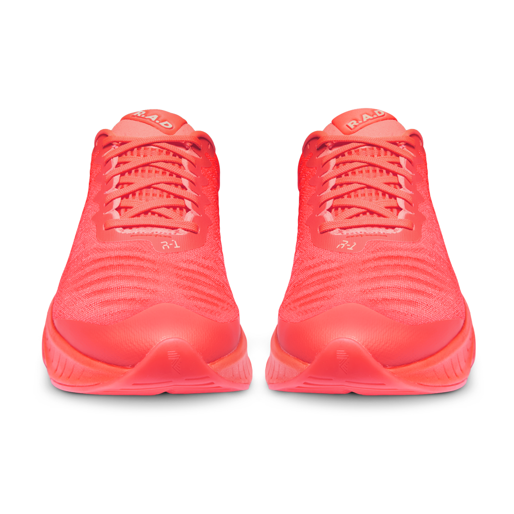 R.A.D® R-1 CORAL GLOW at R.A.D® - Performance Footwear . 04_R.A.D_SUNSETORANGE_R-1_ECOMM_TOES_d49e9db4-0988-454b-8962-eaa3a74586b1