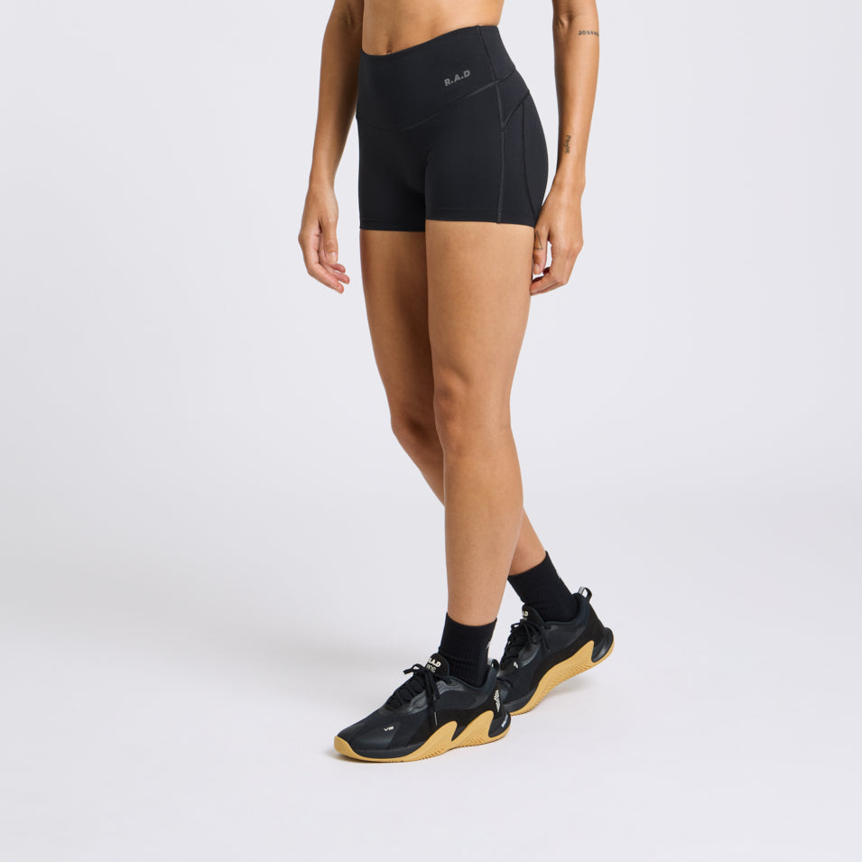 SUPEKNIT™ HIGH-RISE TRAINING SHORT 3” BLACK at R.A.D® - Performance Shorts . 3INCHSHORTS_BLACK_0125-6SHBLA_1 — View 1