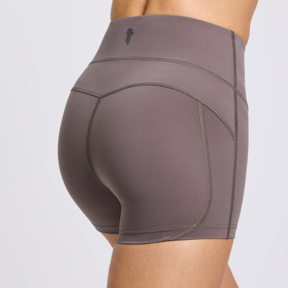 SUPEKNIT™ HIGH-RISE TRAINING SHORT 3” DEEP TAUPE at R.A.D® - Performance Shorts . 3INCHSHORTS_SPARROW_0125-3SHDTA_4