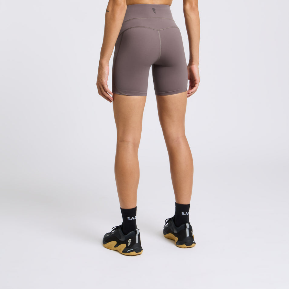 SUPEKNIT™ HIGH-RISE TRAINING SHORT 6” DEEP TAUPE at R.A.D® - Performance Shorts . 6INCHSHORTS_SPARROW_0125-6SHDTA_2 — View 2