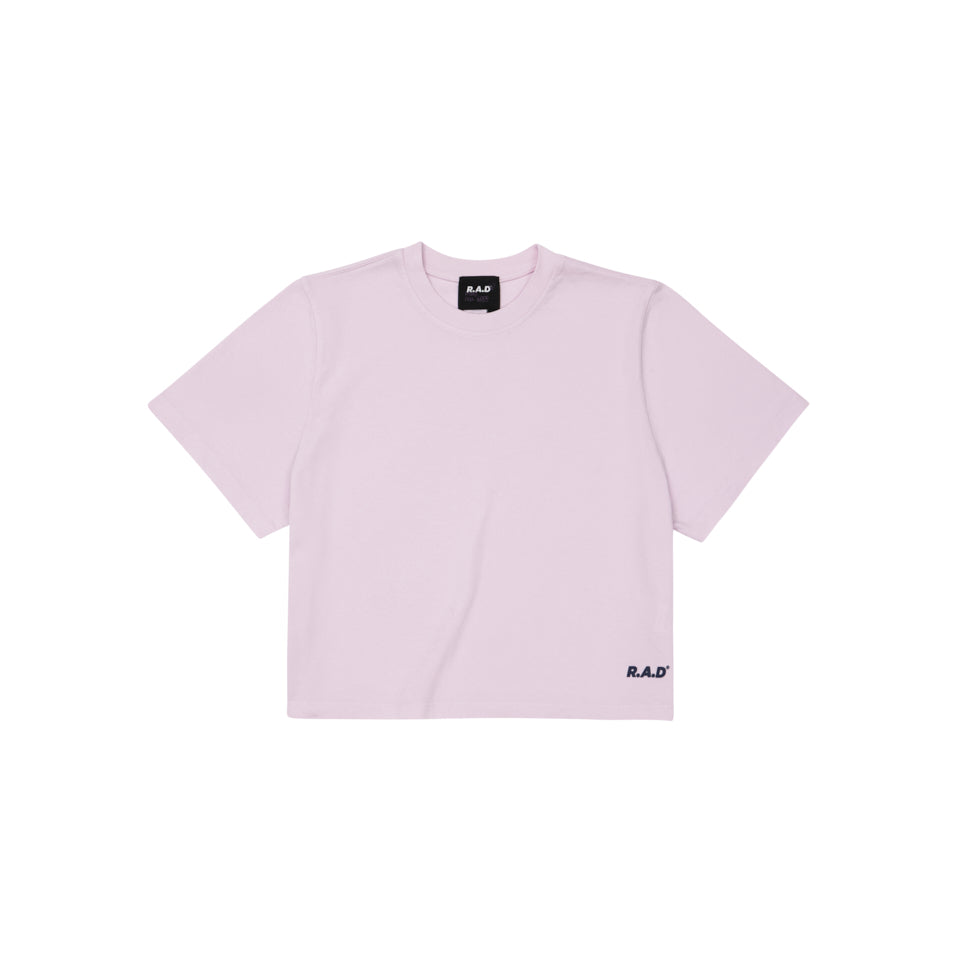 LOGO CROP TEE LAVENDER FOG