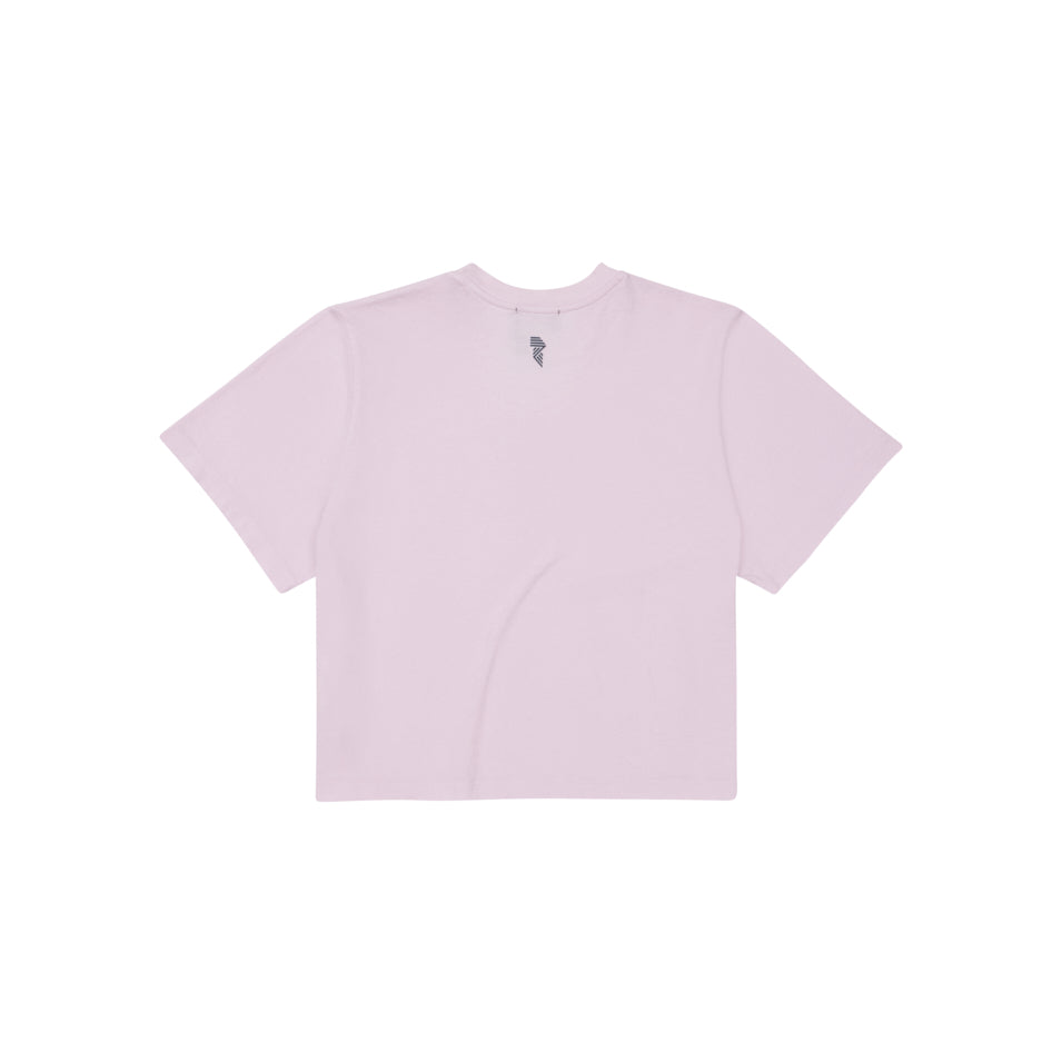 LOGO CROP TEE LAVENDER FOG