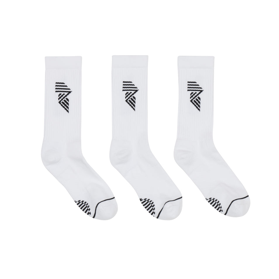 R.A.D® GENERAL SOCK TRIPLE PACK WHITE at R.A.D® - Performance Socks . GENERALSOCKTRIPLEPACK_WHITE_1_1 — View 2