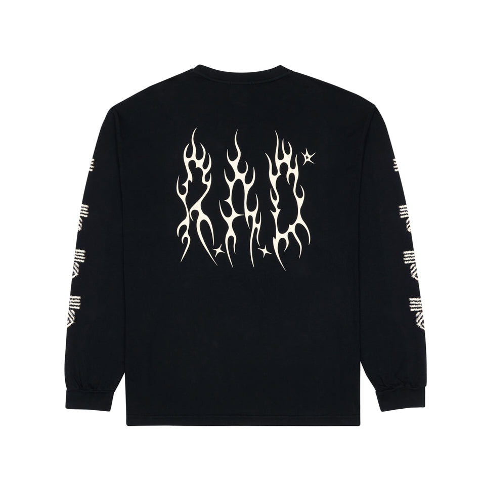 LONG SLEEVE METAL TEE BLACK at R.A.D® - Performance Long Sleeve Tees . GOTHICMENSLS_BLACK_B — View 2