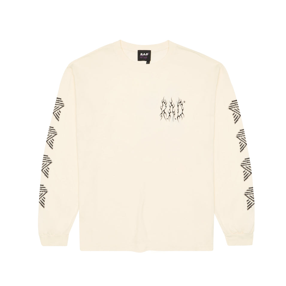 LONG SLEEVE METAL TEE OFF WHITE at R.A.D® - Performance Long Sleeve Tees . GOTHICMENSLS_TOFU_A — View 1