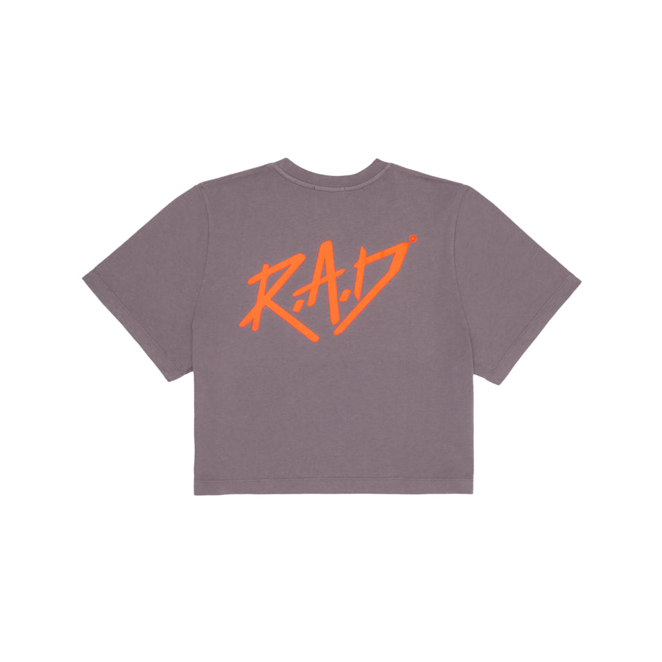 SKETCH CROP TEE LILAC MAUVE at R.A.D® - Performance Crop Tee . HEAVYSTRIKECROP_SHARK_2 — View 1