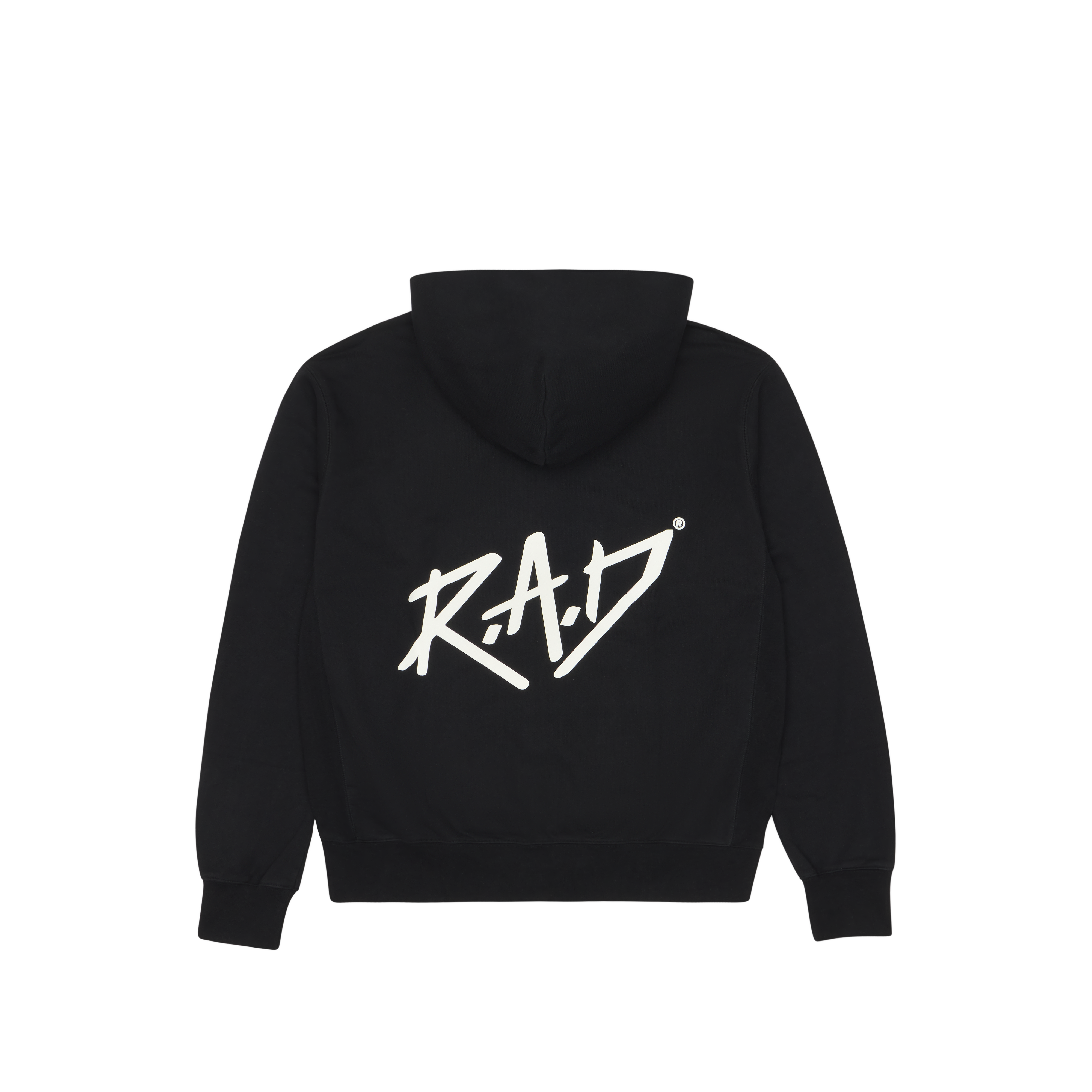 ZIP SKETCH HOODIE BLACK at R.A.D® - Performance Sweats . MENSZIPHOODIE_BLACK_0425-ZHSKBL_B — View 2