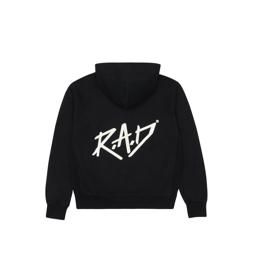 ZIP SKETCH HOODIE BLACK at R.A.D® - Performance Sweats . MENS_ZIP_HOODIE_BLACK_0425-ZHSKBL_B — View 2
