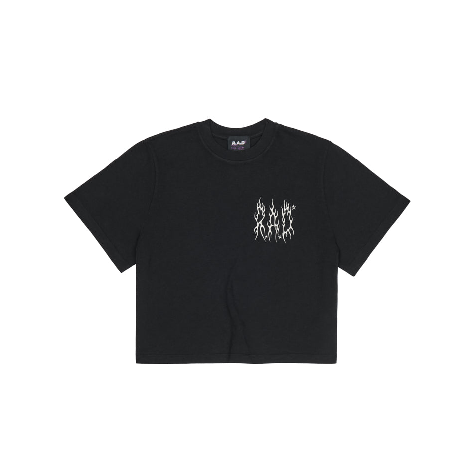 METAL CROP TEE BLACK at R.A.D® - Performance Crop Tee . METALCROP_BLACK_1