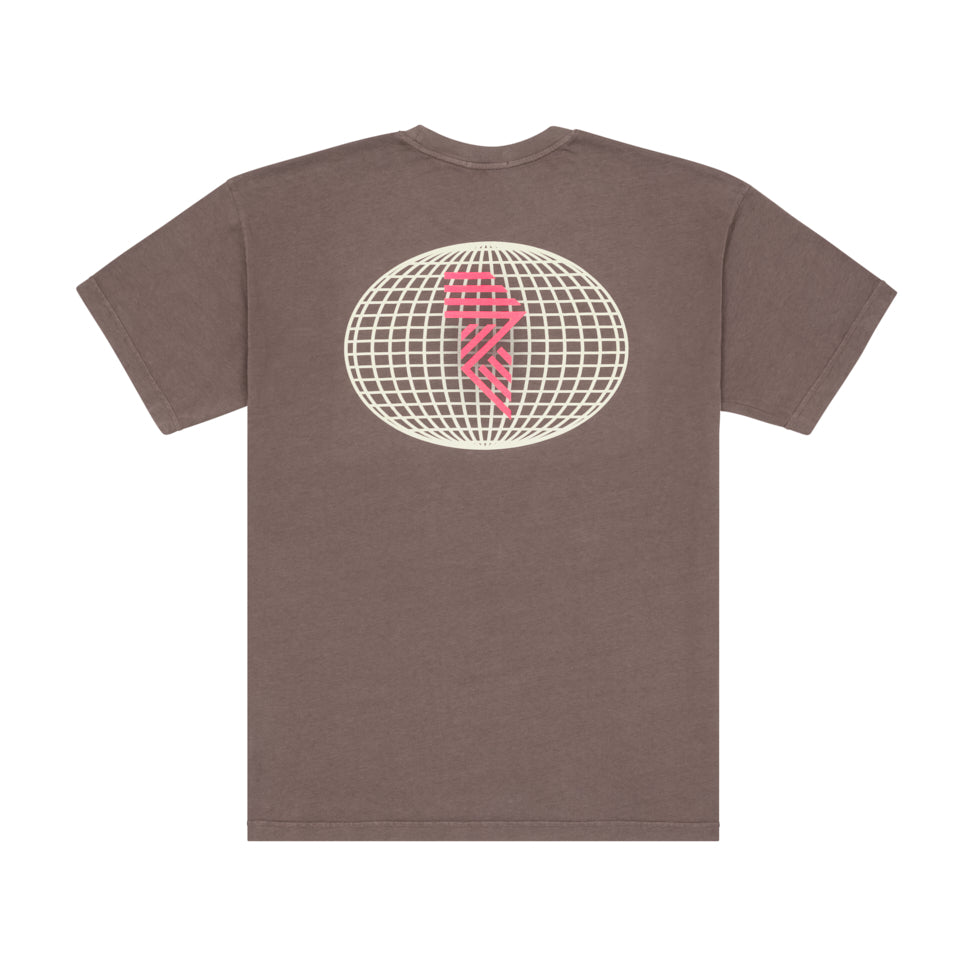 HEAVY™ GLOBE TEE IRON at R.A.D® - Performance Tees . SKETCHGLOBE_IRON_0325-HSGL1IR_B — View 1