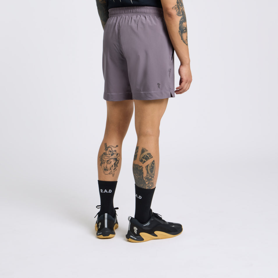 SUPEWEAVE™ TRAINING SHORT 7” LILAC MAUVE at R.A.D® - Performance Shorts . TRAININGSHORTS7INCH_SHARK_2 — View 2