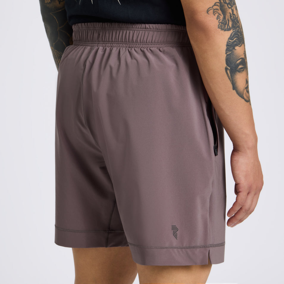 SUPEWEAVE™ TRAINING SHORT 7” DEEP TAUPE at R.A.D® - Performance Shorts . TRAININGSHORTS7INCH_SPARROW_4