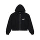 CROPPED ZIP SKETCH HOODIE BLACK at R.A.D® - Performance Sweats . WOMENSCROPPEDZIPHOODIE_BLACK_0425-CZHSKBL_A