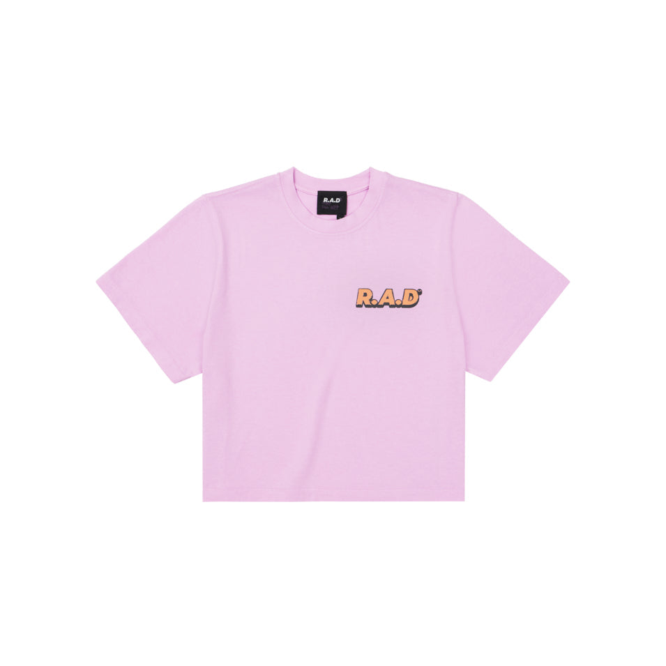 Pink short-sleeved T-shirt from DBE CROP TEE SOFT PURPLE collection