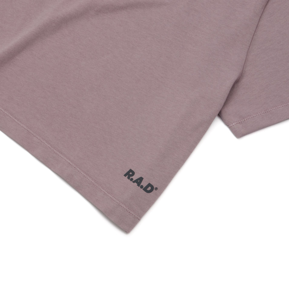Mauve t-shirt.