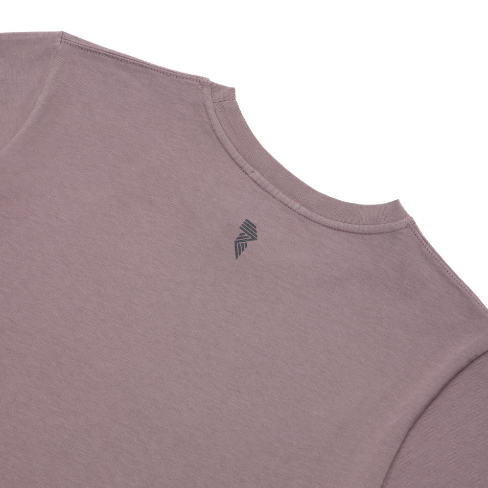 Mauve t-shirt.
