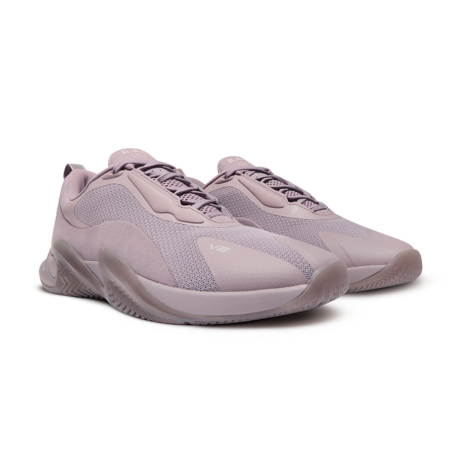 Pair of lavender athletic shoes for R.A.D® ONE V2 DUST PURPLE product display