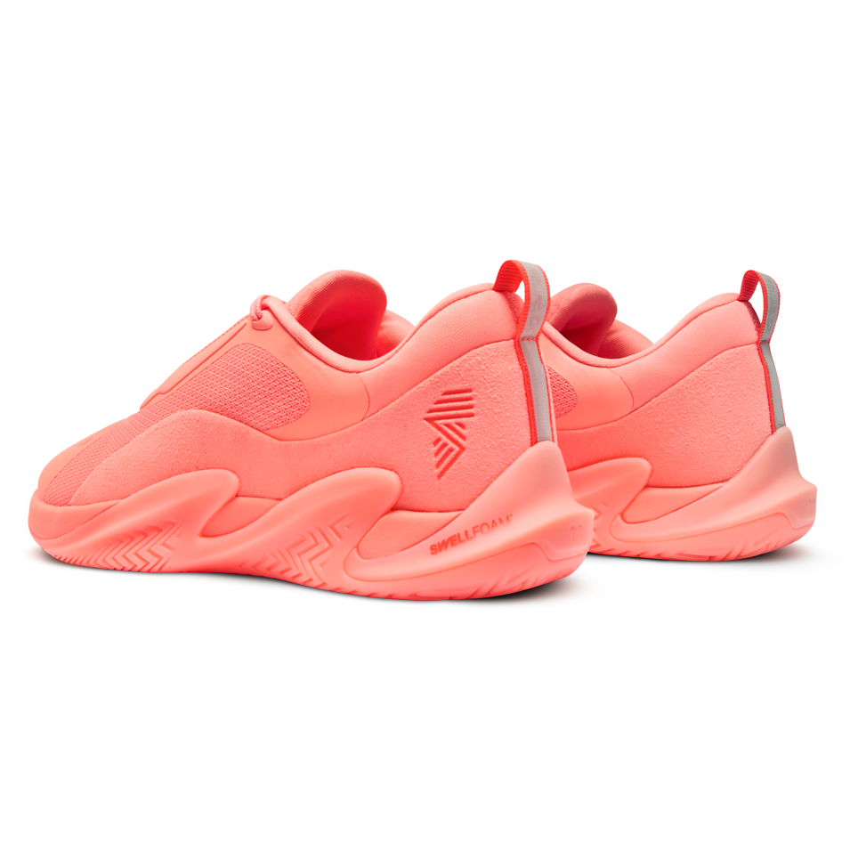 Pair of flower blush coral-colored athletic shoes from R.A.D® ONE V2 collection