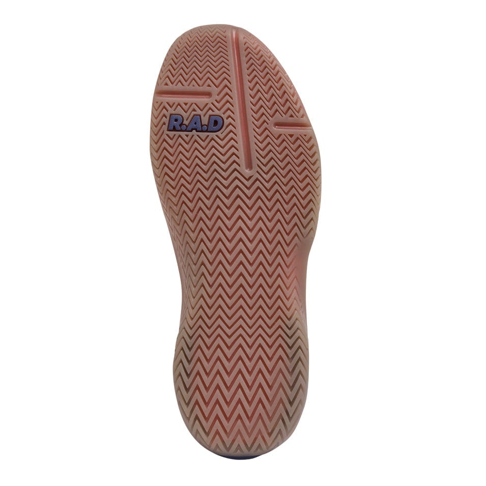 Shoe sole with zigzag pattern.
