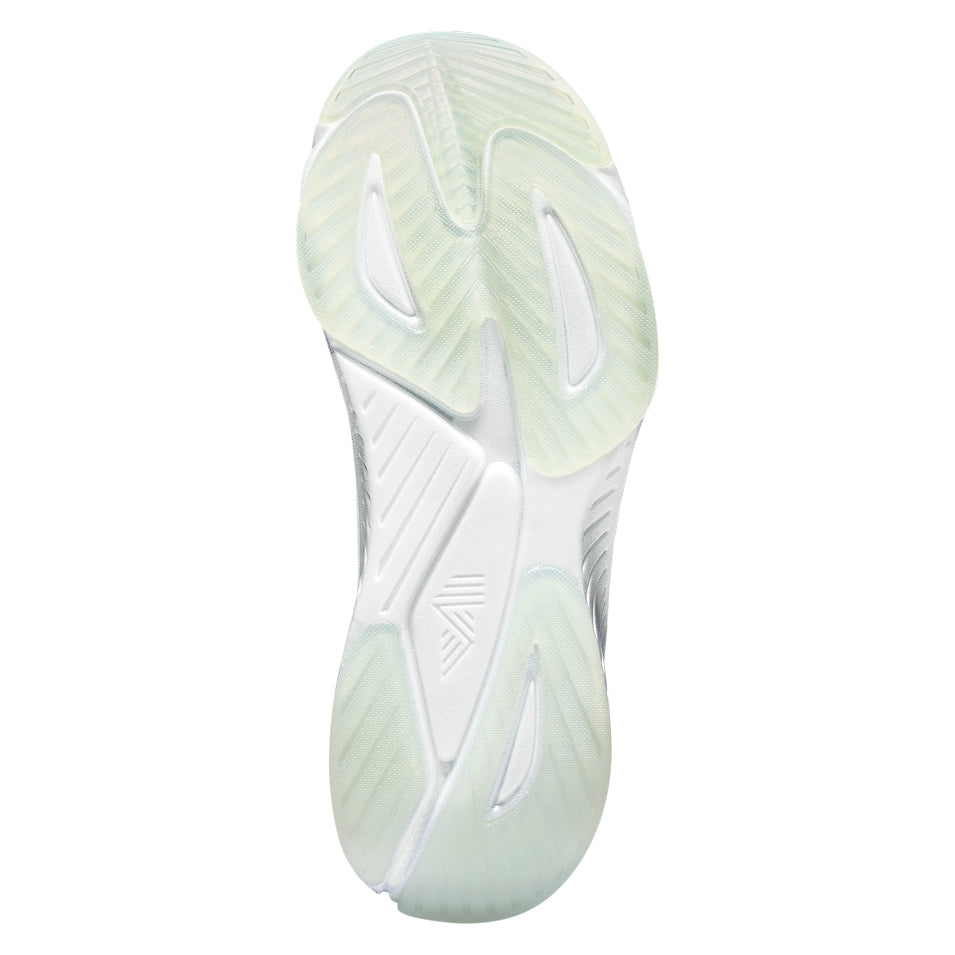 White athletic shoe sole from R.A.D R-1 GHOST product for enhanced grip and durability