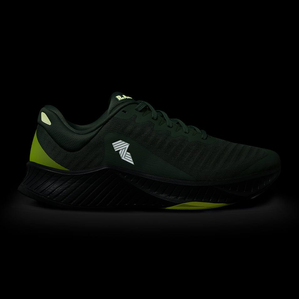 Dark green running shoe from R.A.D R-1 GREEN FLASH collection