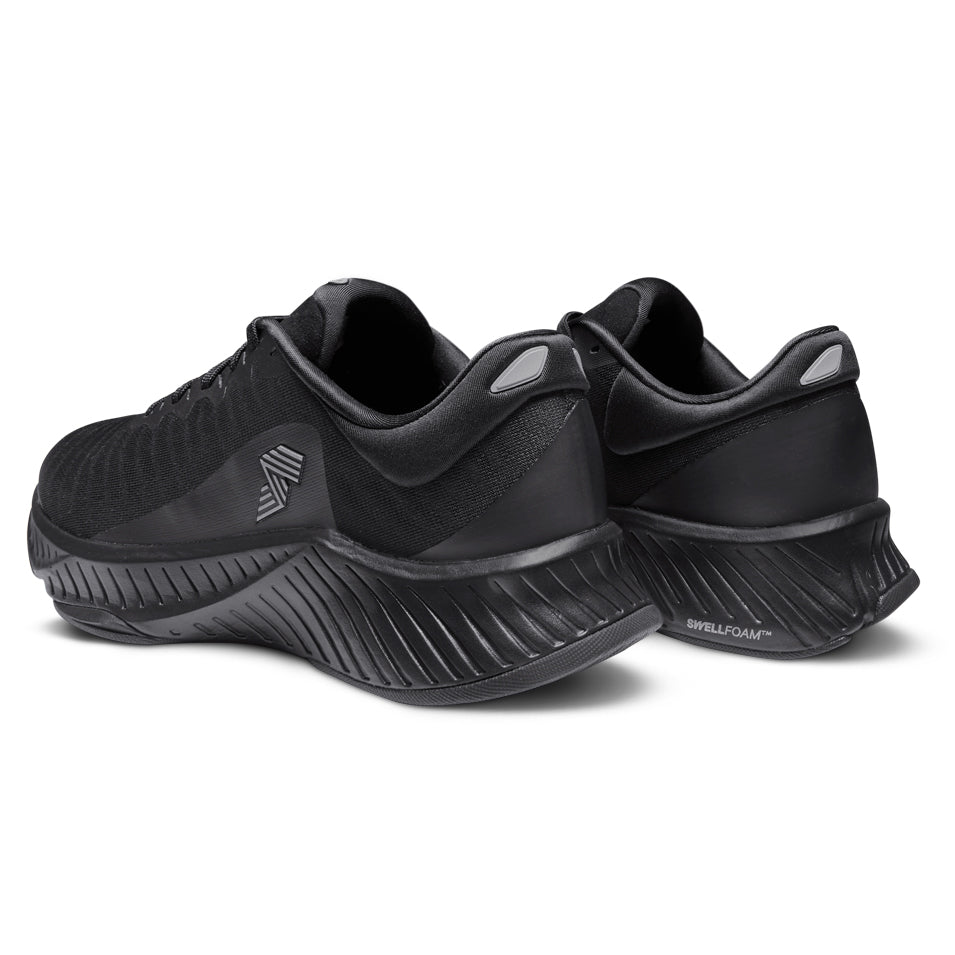 Black R.A.D R-1 TRIPLE BLACK running shoes displayed for athletic footwear product