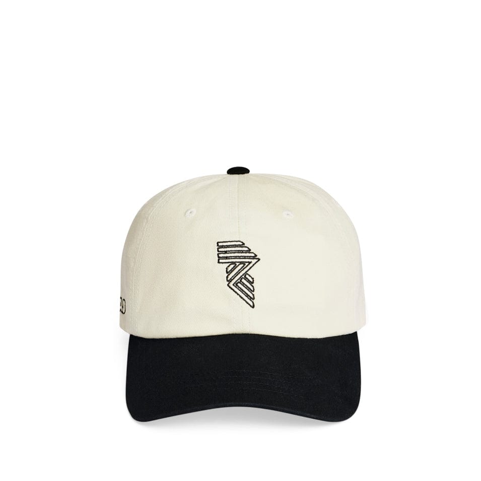 Two-tone R.A.DAD CAP OFF WHITE with embroidered logo on front side