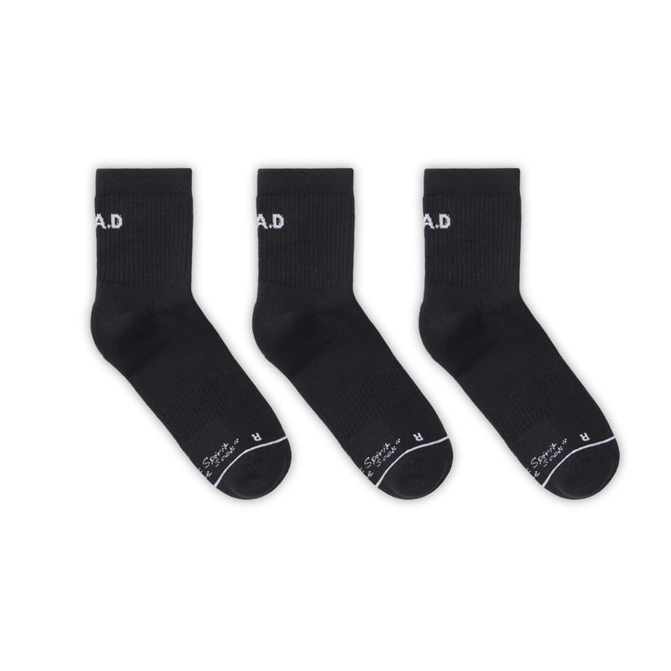 Three black socks.