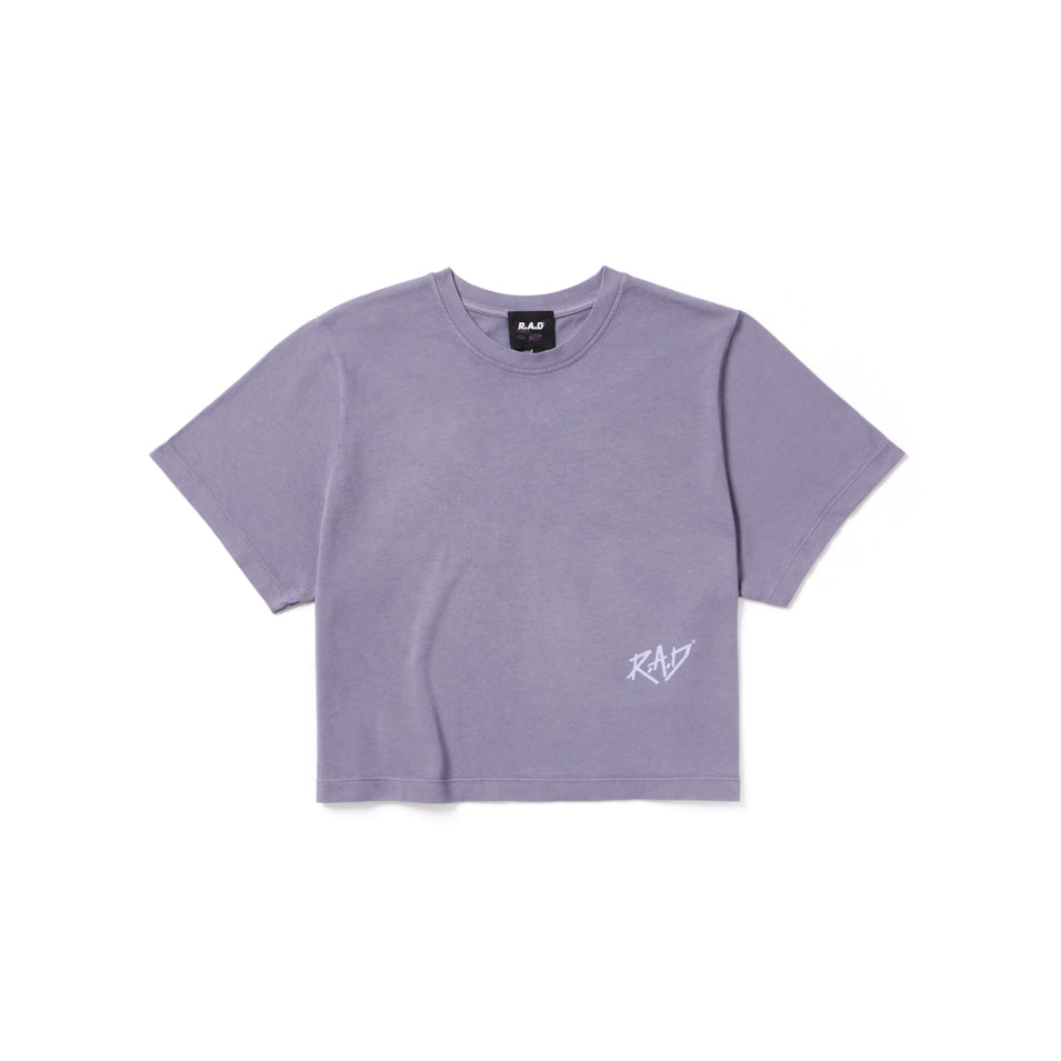 Lavender short-sleeved T-shirt from SKETCH CROP HERON collection displayed front view